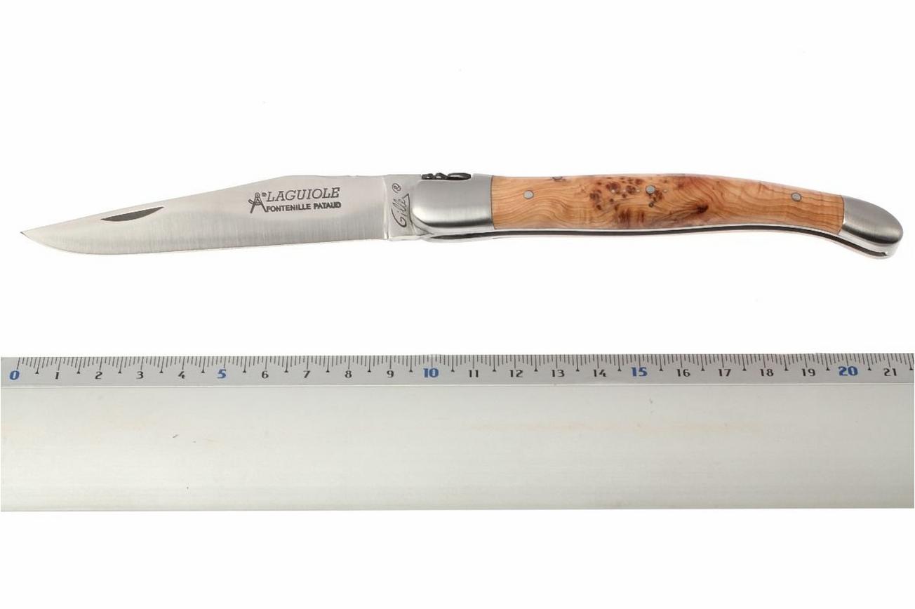 Fontenille Pataud 12cm L12G jeneverbeshout, Laguiole zakmes
