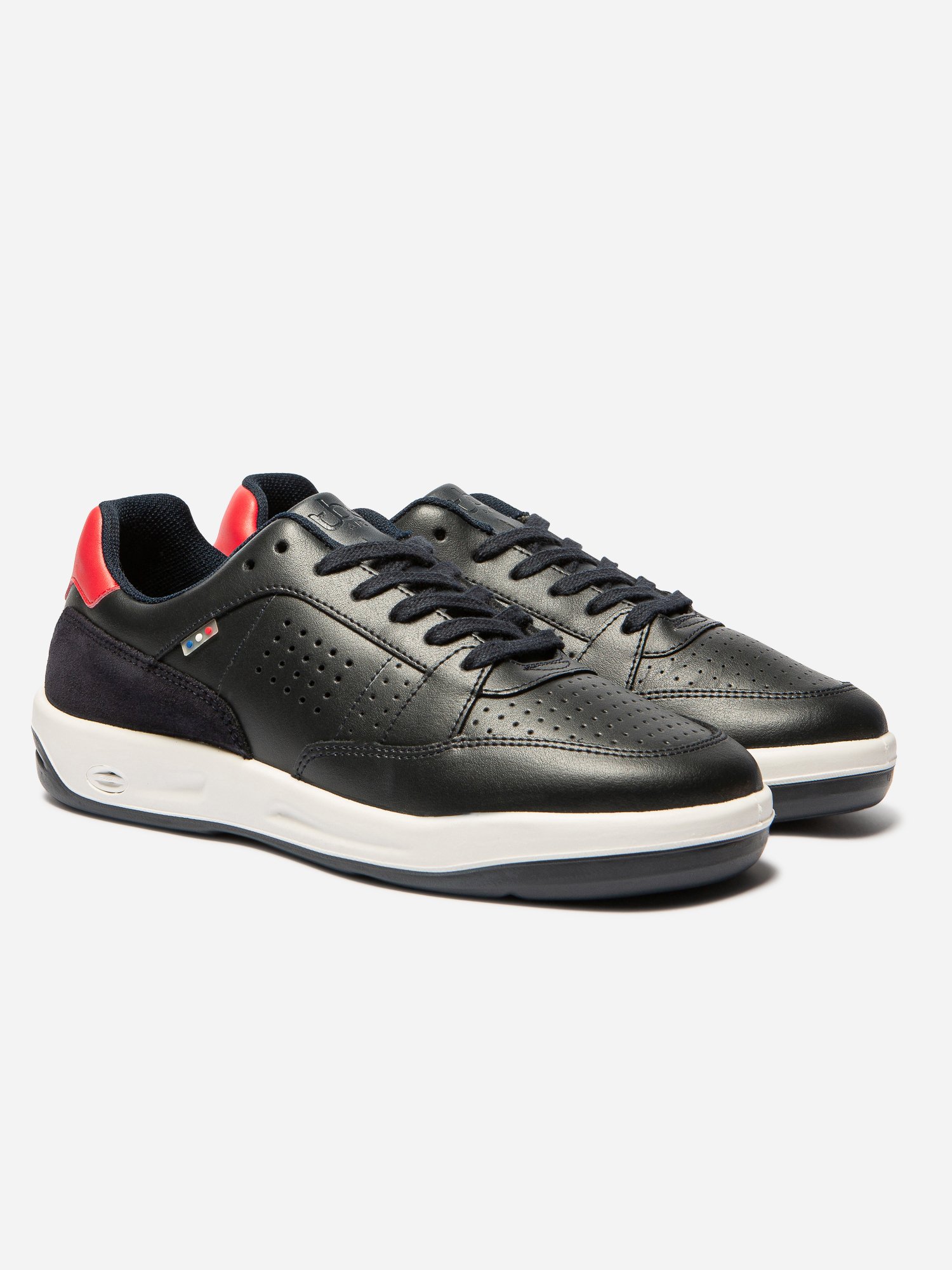 Baskets Homme Fabriquées En France Dessus Cuir Marine