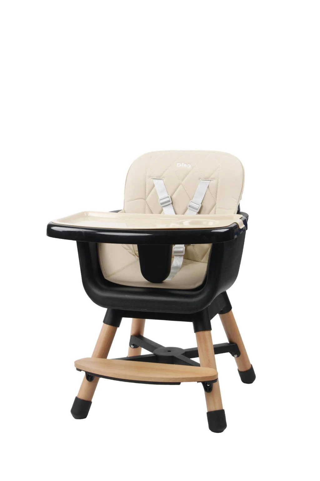 Wooden High Chair - Daily - Beige