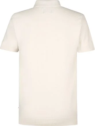 Petrol Knitted Polo Ecru M-1050-KWC213-0112 kopen