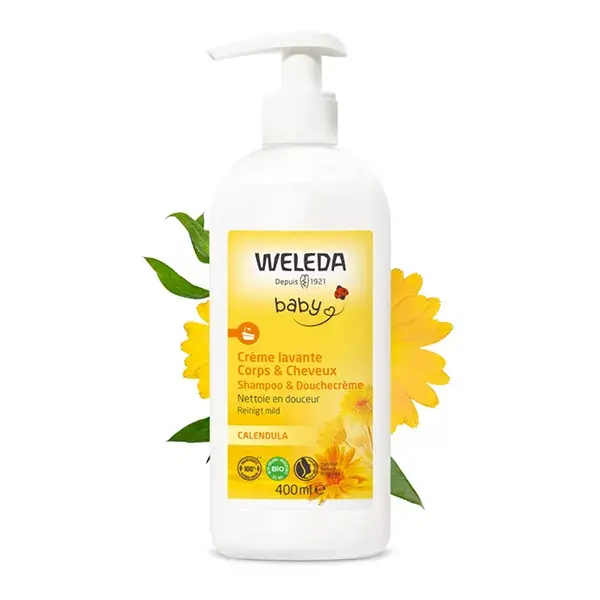 Creme de limpeza corporal e capilar Weleda Calendula 400ml