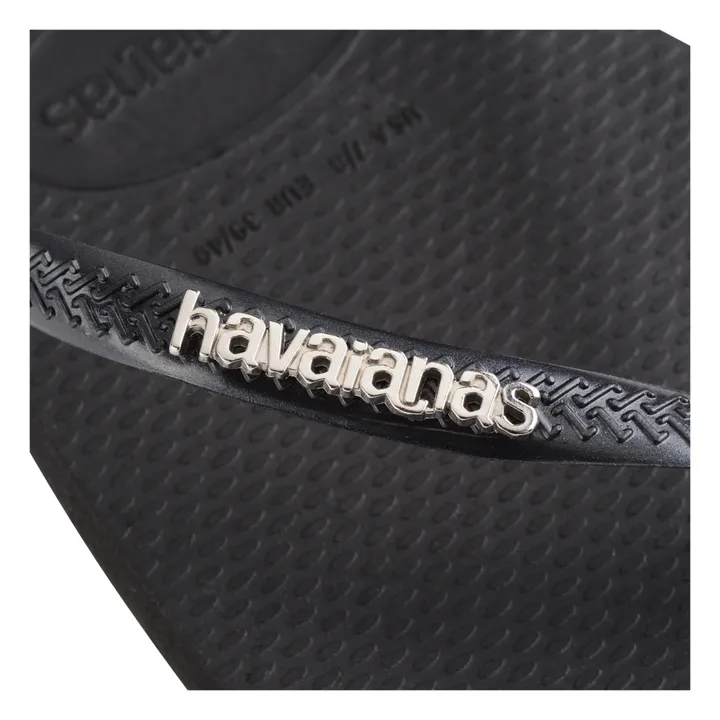 Havaianas Tongs Square Logo Metallic | Noir