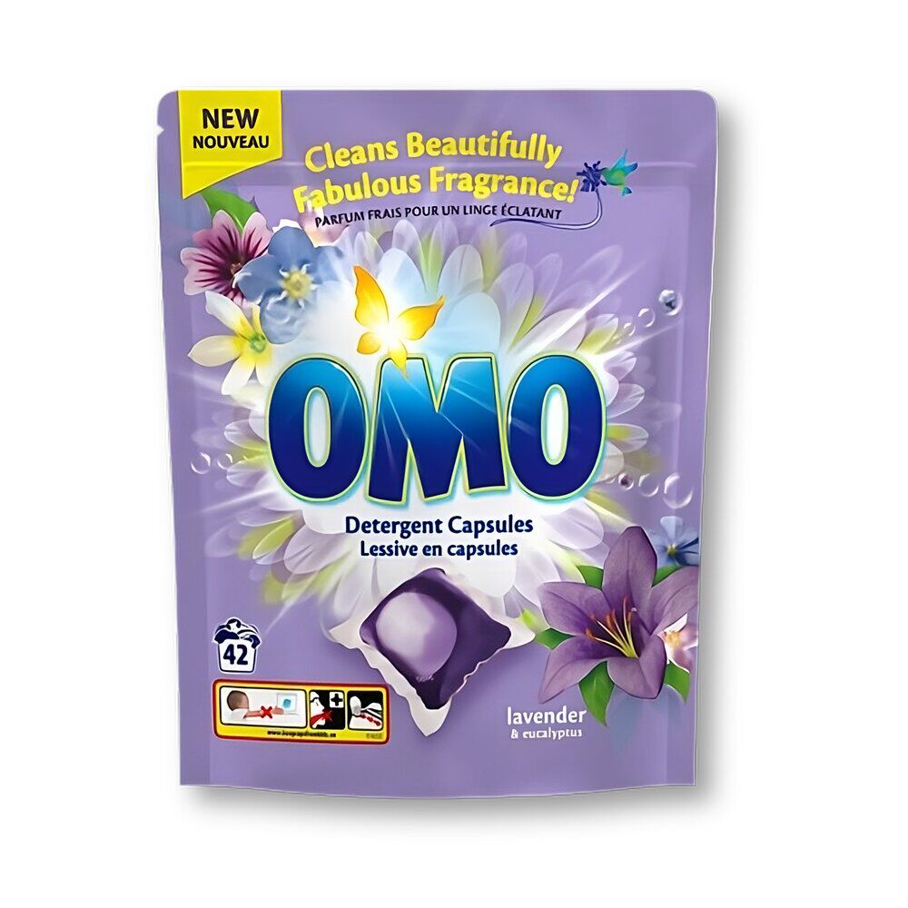 Lessive capsule OMO lavande et eucalyptus 42 pods