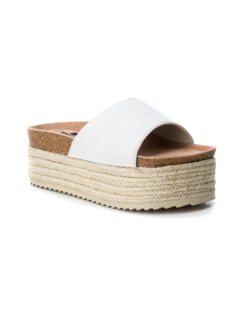 Ice Wedge Sandals White