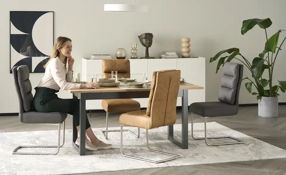 Ausziehbarer Esstisch  in verschiedenen Größen Austin Asteiche (Nachbildung), Asteiche 160(200) cm