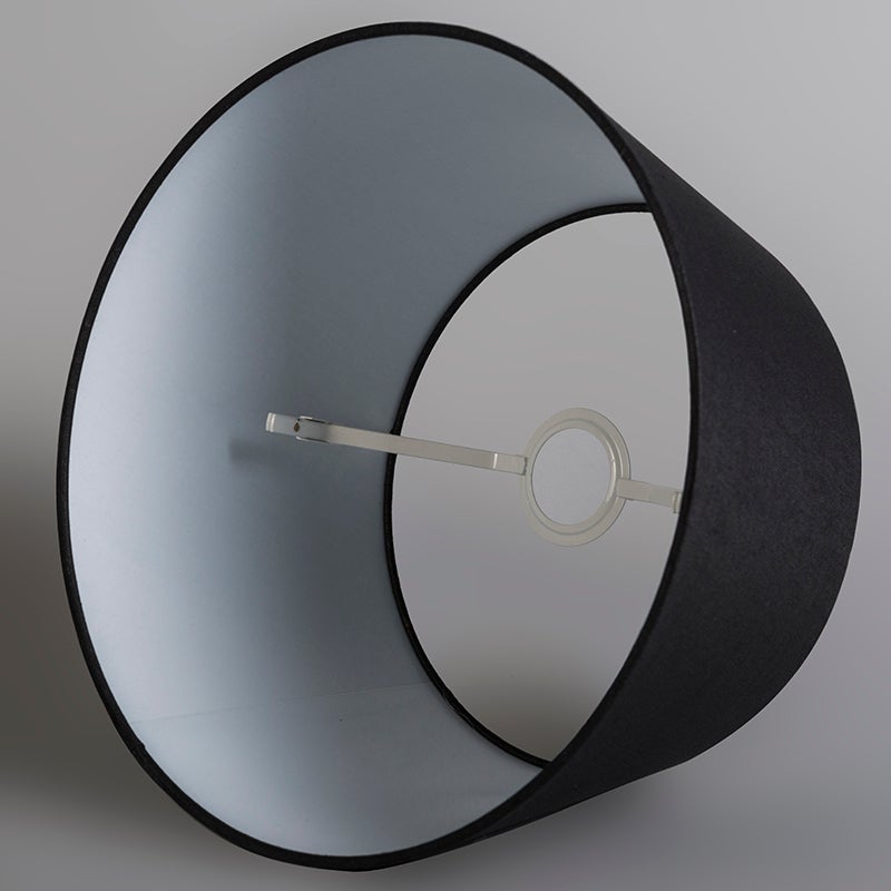Linnen lampenkap, zwart, 35 cm