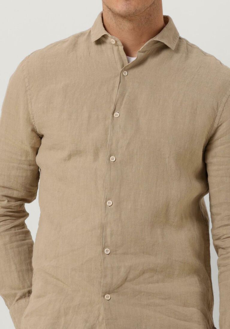 THE GOODPEOPLE beige the goodpeople casual overhemd soho