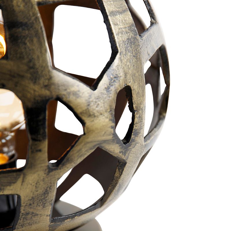 Industriële tafellamp antiek goud - Bobby