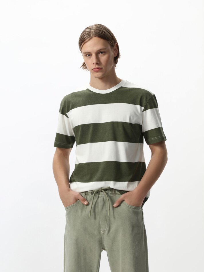 Calça jeans jogger elástica - Verde
