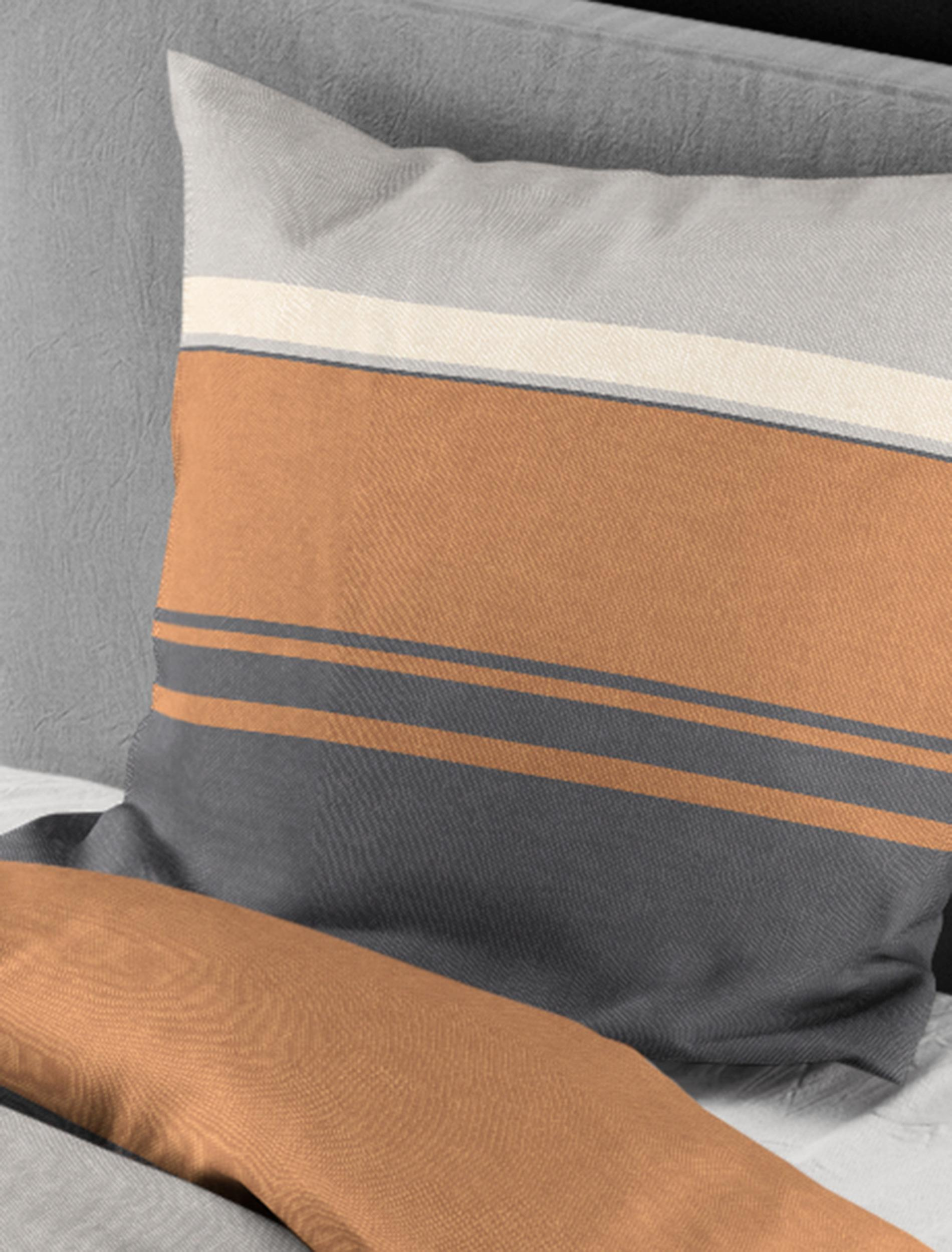 Bettwäsche Mako-Satin safran 135x200cm, mit 1 Kissen