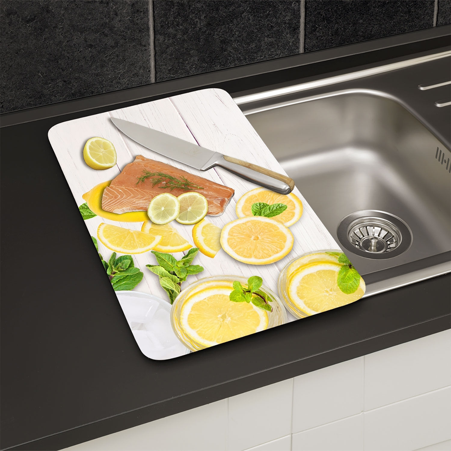Glas-Abdeckplatten Zitronen
