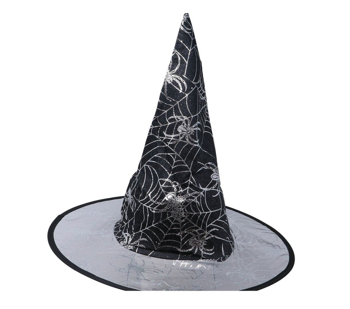 Halloween Heksenhoed Spinnenweb Zwart