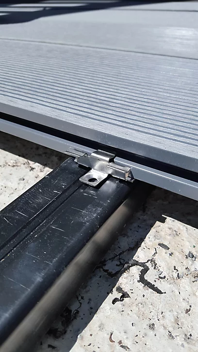 Lambourde composite Greendeck noire L.220 cm