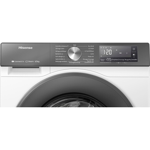 Lave-linge séchant Hisense WD3S8043BW7 Blanc