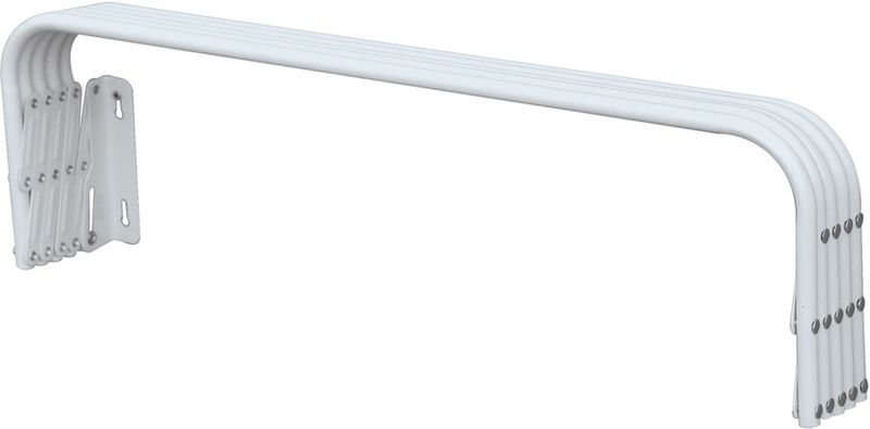 MSV Uitschuifbaar wasgoedrekje/droogrek - 5 meter waslijn - Ophangbaar aan muur - wit - 100 cm - metaal