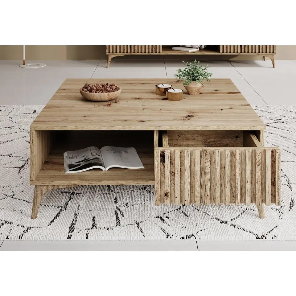 Meubella - Salontafel Evy - Eiken - 80 cm