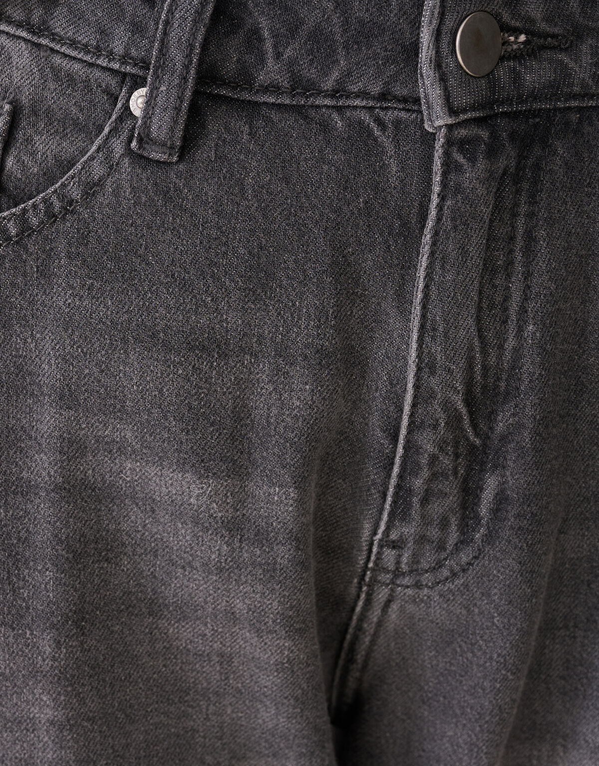Soft Wide Leg Fit Jeans Grijs