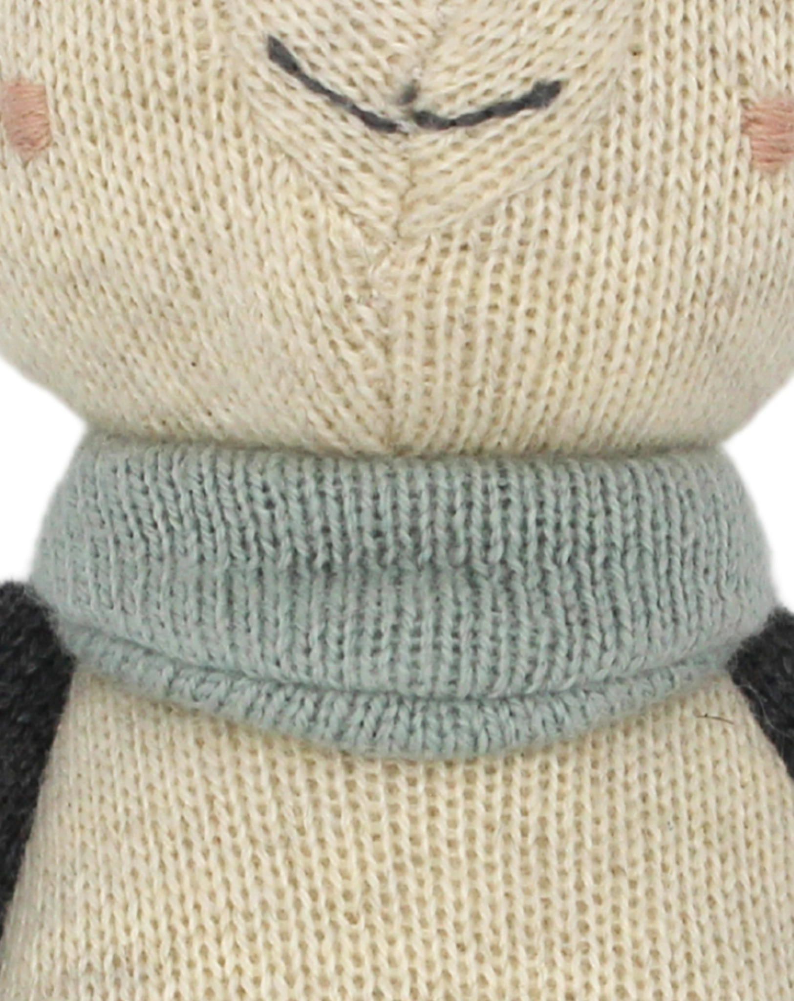 Rassel PANDA mit Halstuch in schwarz/blau