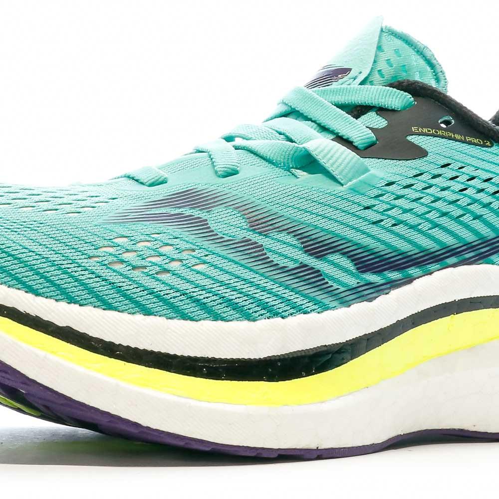 Saucony Chaussures de Running Turquoise/Jaune Femme SauconyEndorphin Pro 2