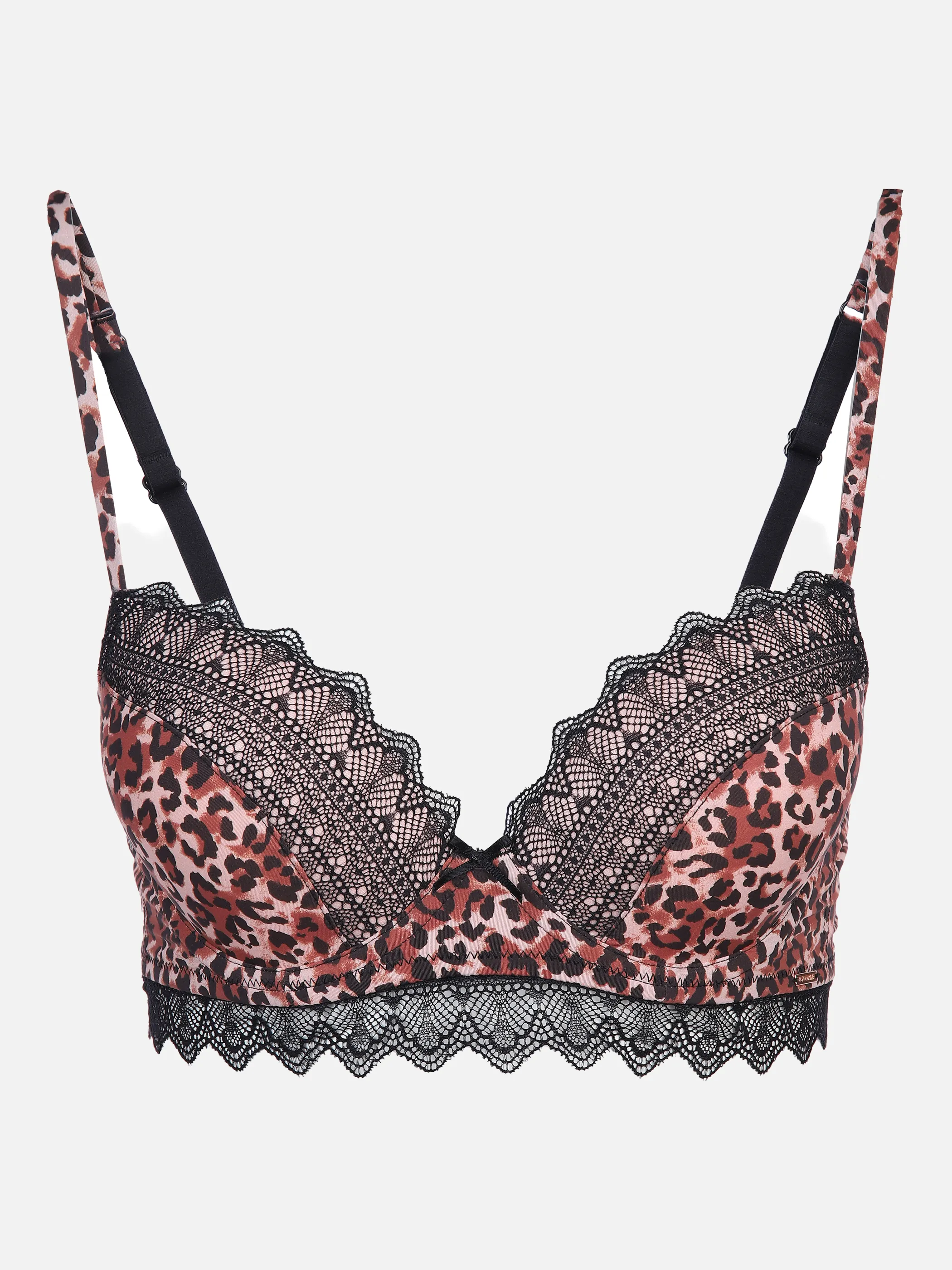 Damen Push Up BH mit Leo Muster