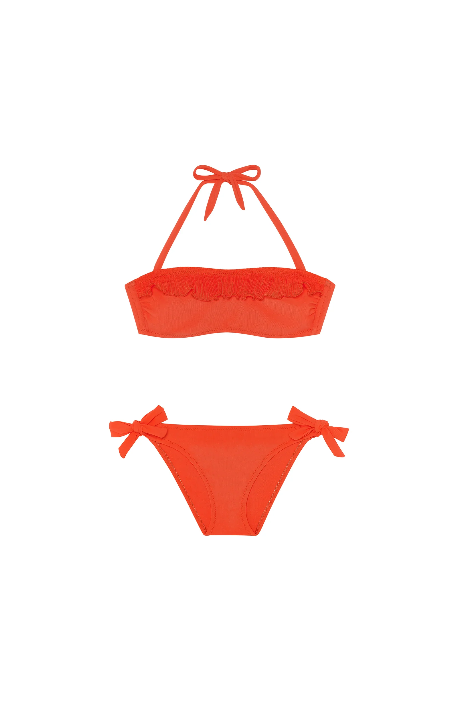 louna Ensemble maillot de bain deux pièces bandeau orange pour enfant Orange