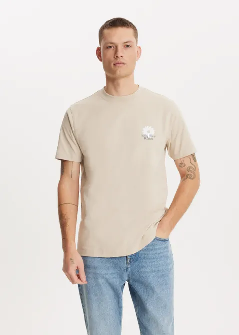 T-shirt met print art zand (ZND.L)