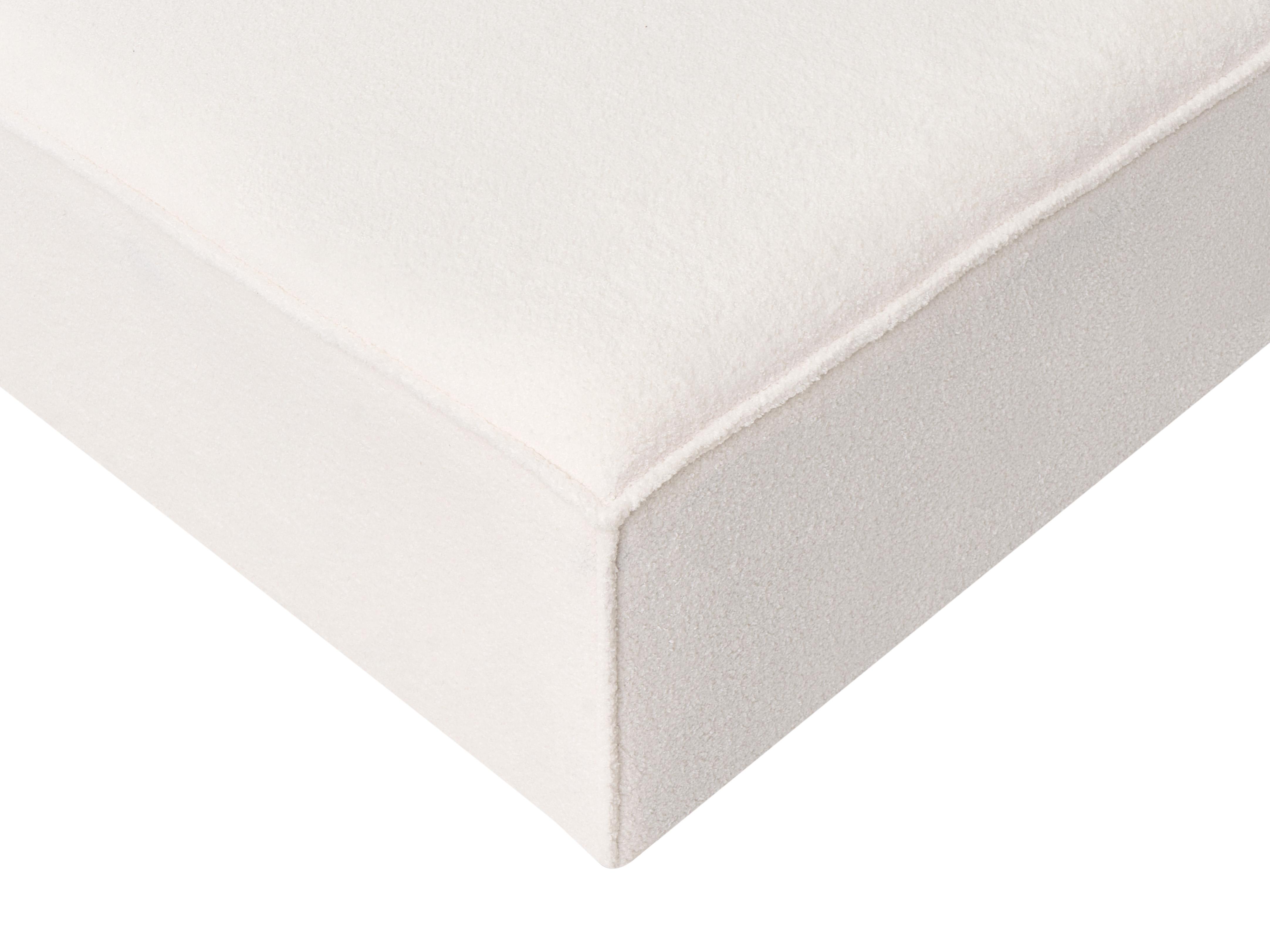 Modulaire hoekbank 2-zits ARDAL Bouclé Gebroken wit met ottomaan rechtszijdig