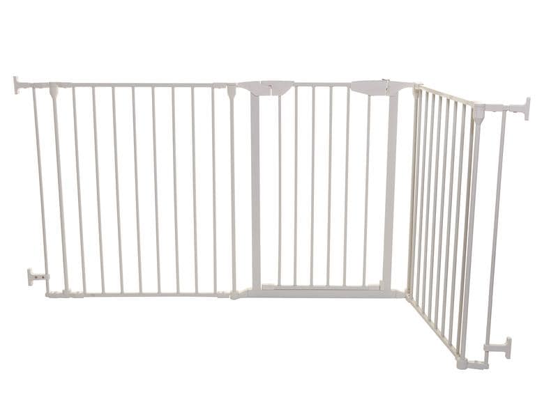 DREAMBABY Absperrgitter Newport Weiss 85.5 cm - 200 cm Barriere/Schutzgitter zum Anschrauben