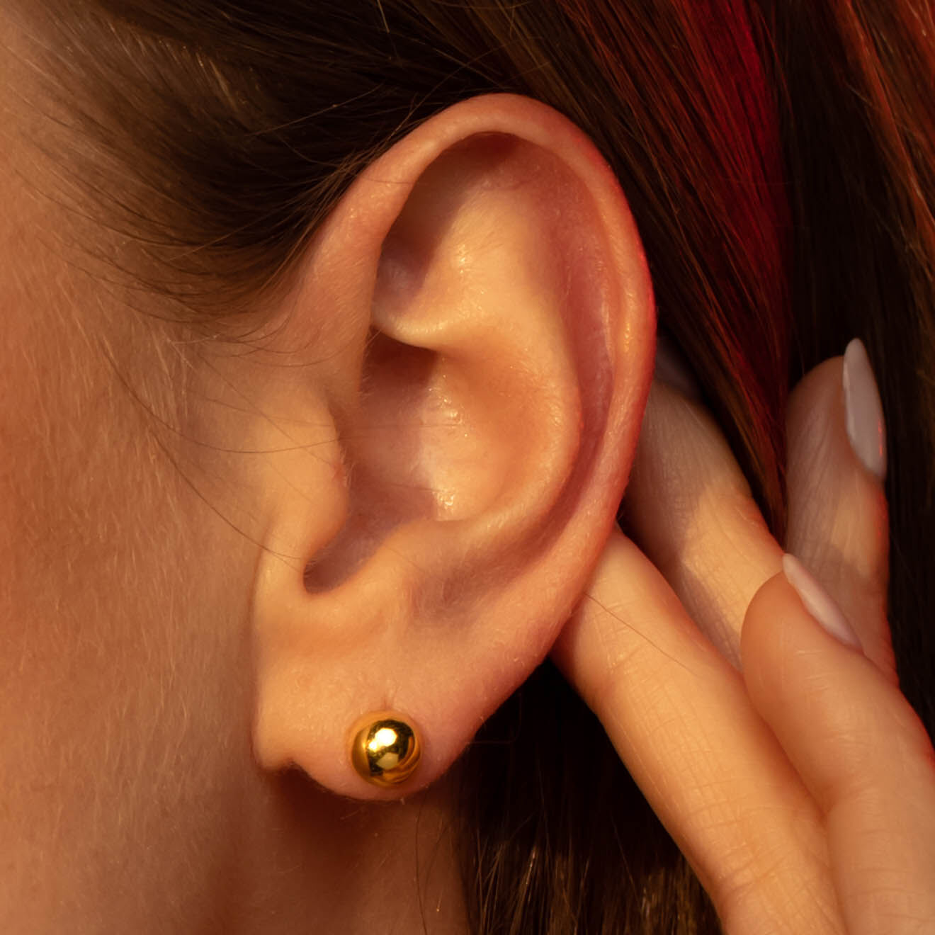 Instant d'Or Boucles d'oreilles Puce or jaune Ø 3 mm