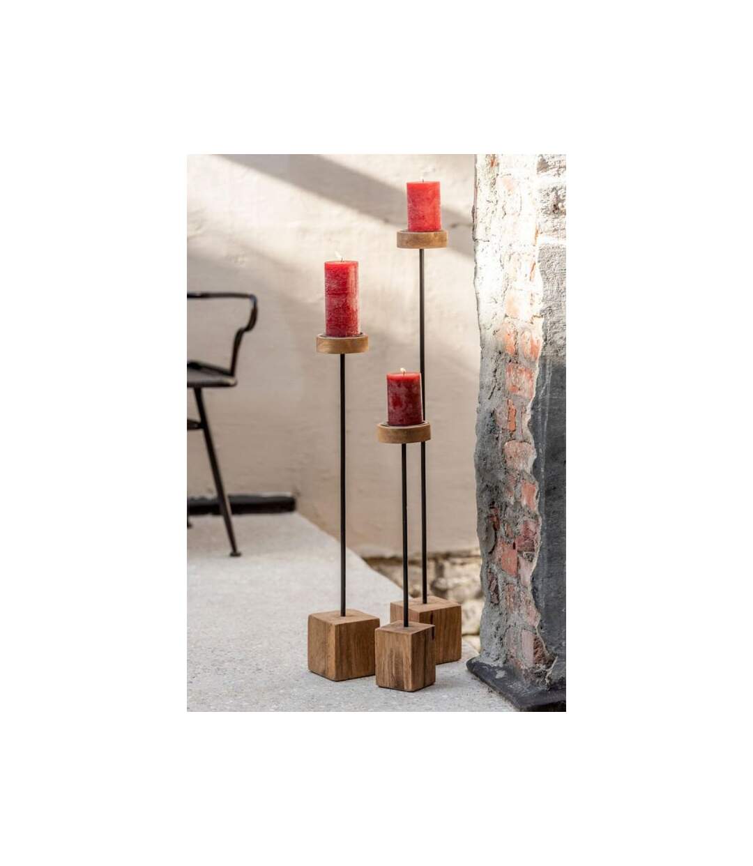 Paris Prix - Chandelier Sur Pied En Bois azete 90cm Naturel