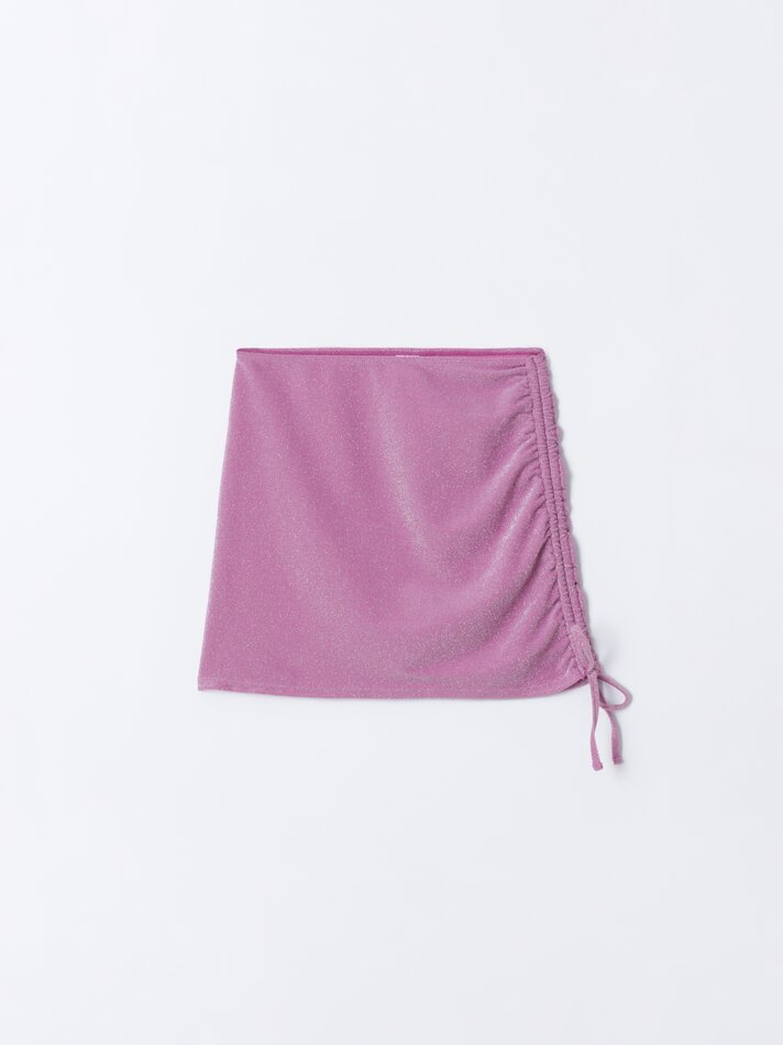 Sarongue franzido com brilho - Rosa