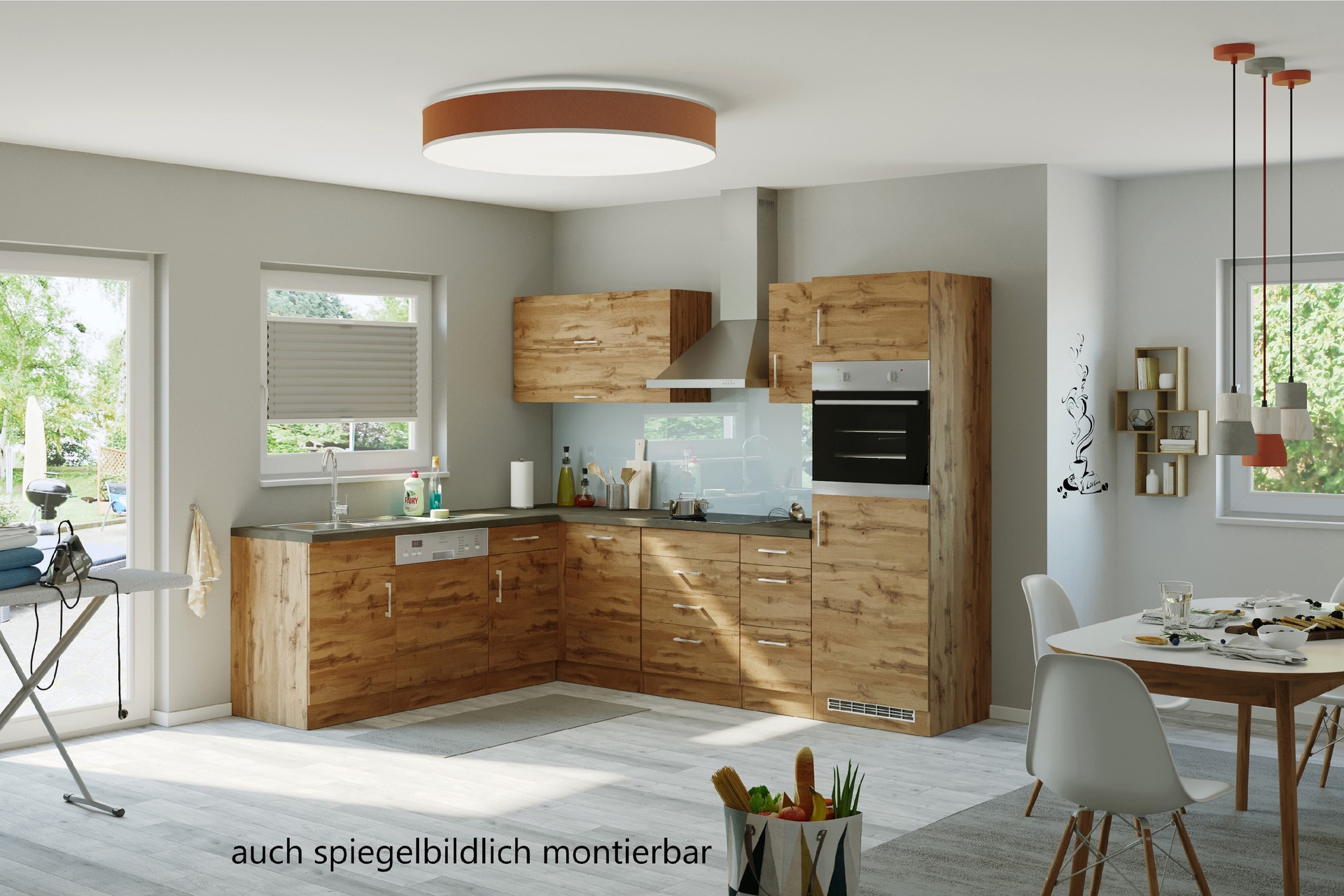 Winkelzeile ODENSE Wotan-Eiche Dekor ca. B 210x270xH200xT60 cm