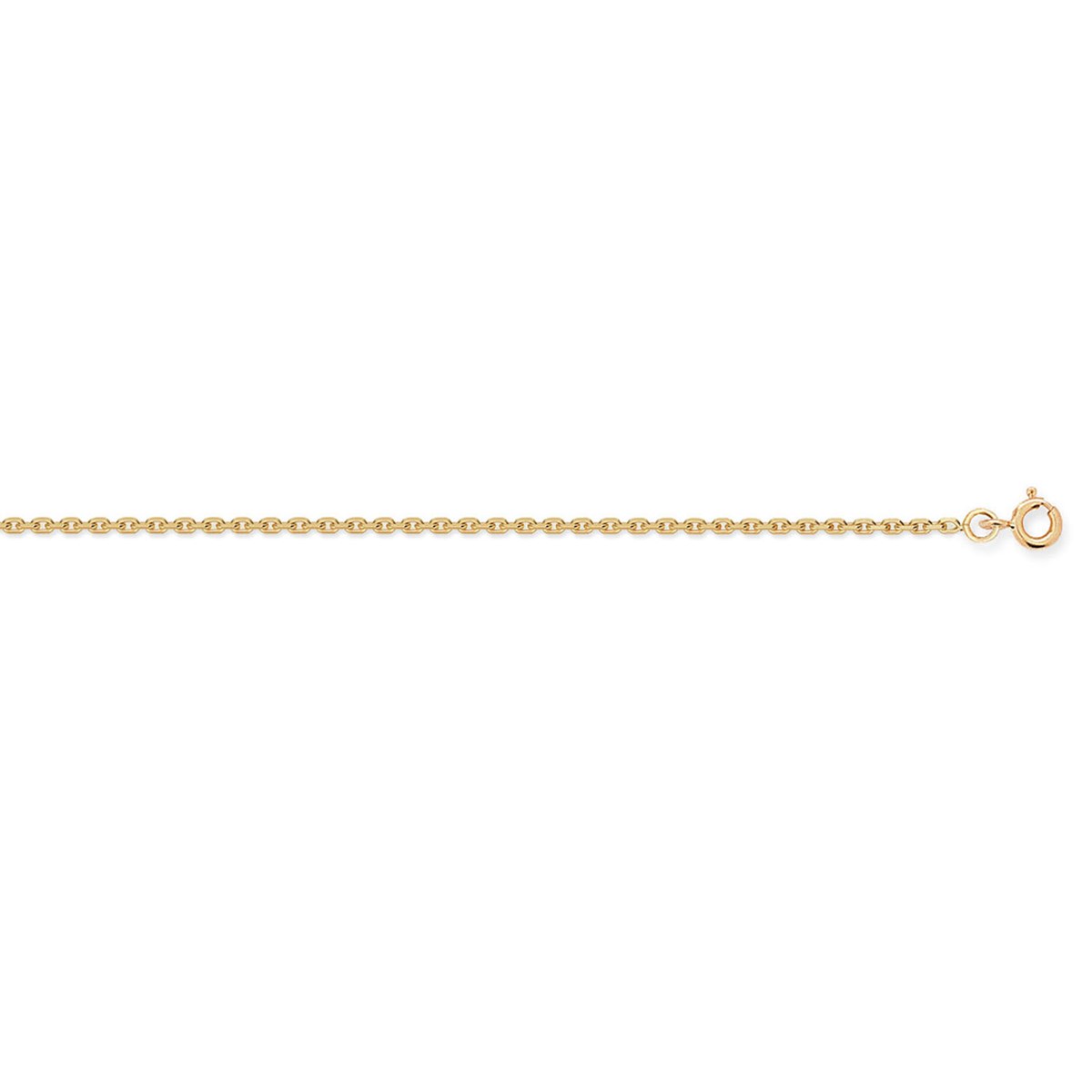 Chaine maille forçat or jaune 18 carats 1.6 mm