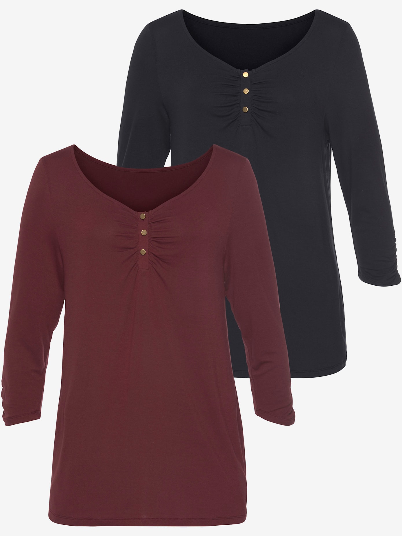 T-shirt à manches 3/4 lot de 2 t-shirts vivance