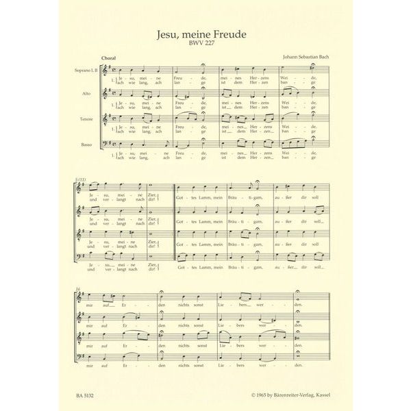 Bärenreiter Bach Jesu, meine Freude