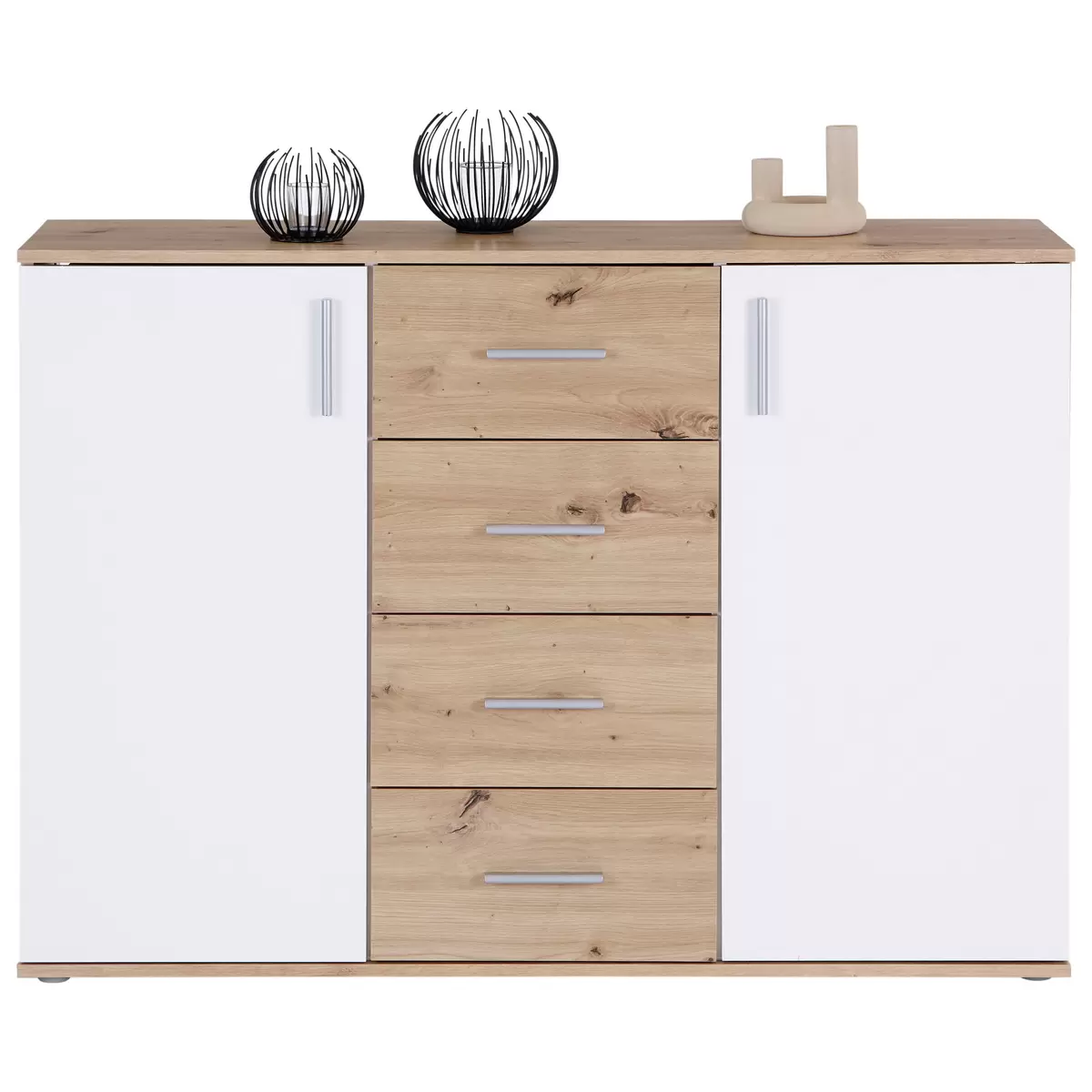 Kommode Ina 03 weiss,Eiche