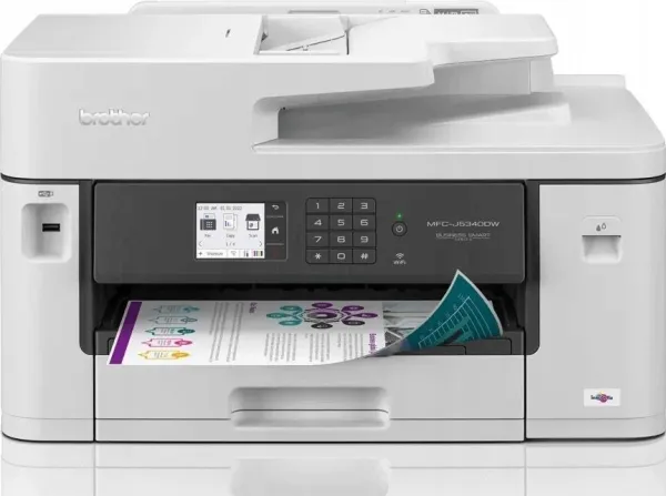 Brother MFC-J5340DW - Multifunktionsprinter - farve - blækprinter - A3 (medie) - op til 25 spm (kopiering) - op til 28 spm (udskriver) - 250 ark - 14.4 Kbps - USB 2.0, LAN, Wi-Fi(n), USB vært