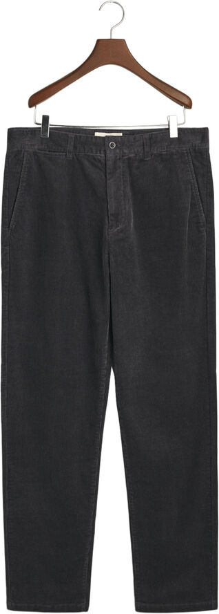 Gant REGULAR CORD CHINOS Black grey