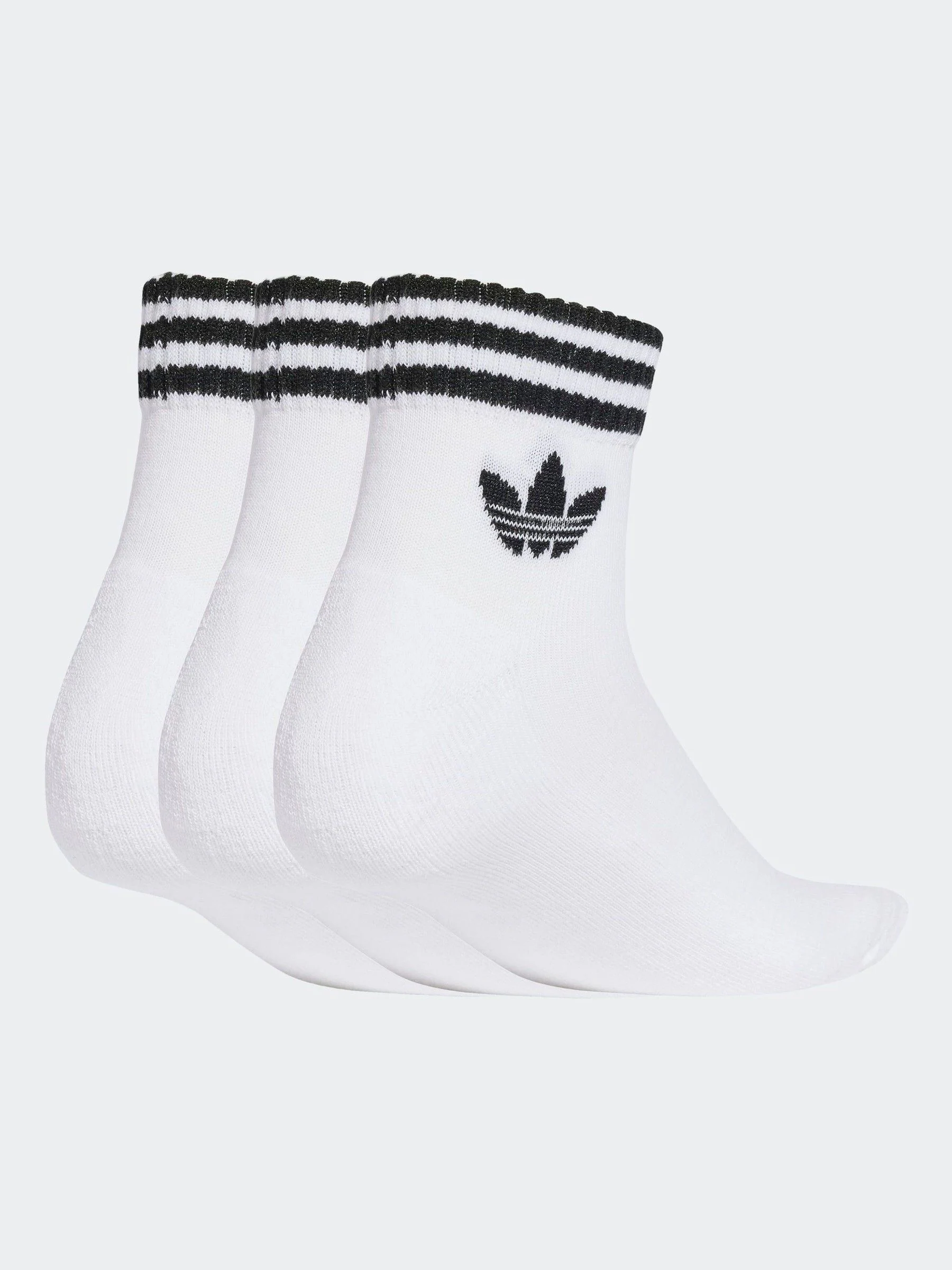 Wit - adidas Originals set van 3 paar enkelsokken