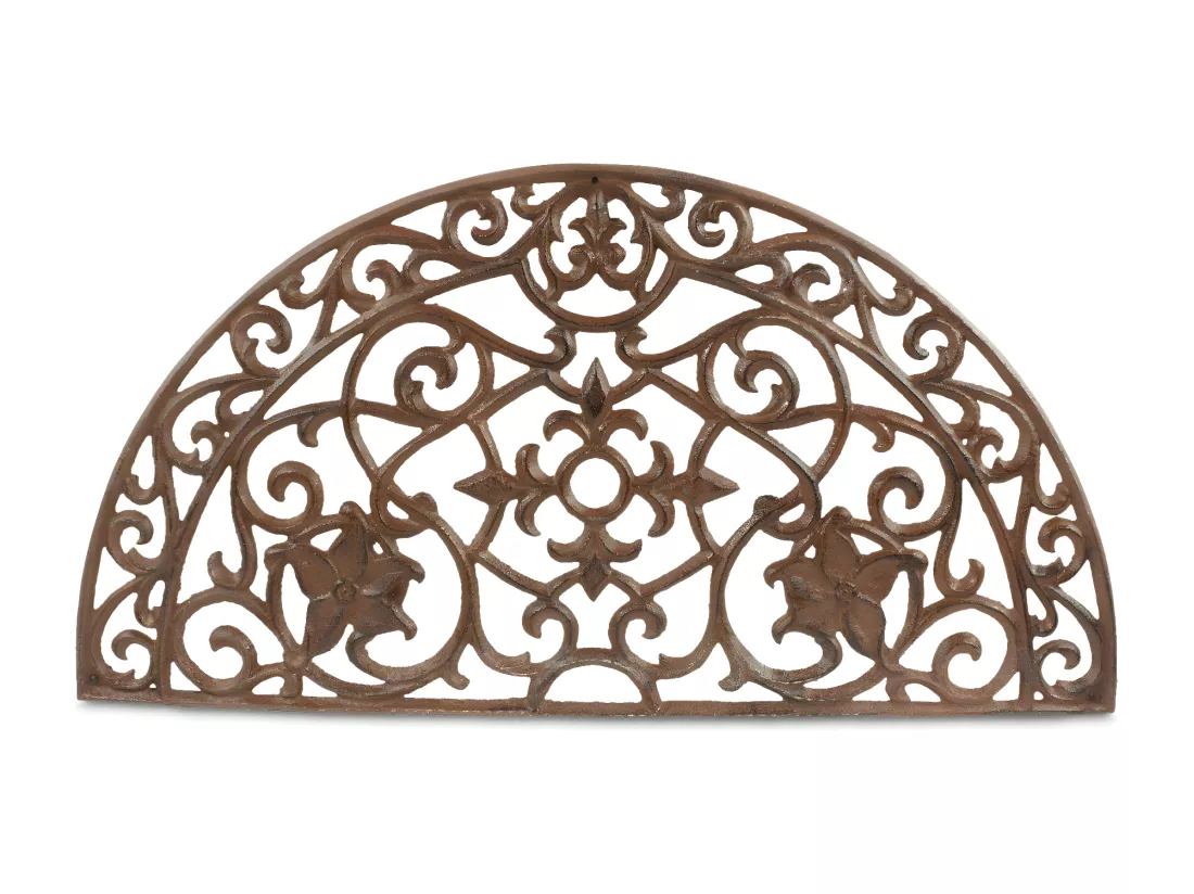 Paillasson demi lune fonte Fonte Marron - Décoration d'Autrefois