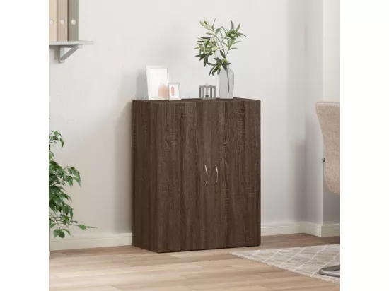 Armoire de classement chêne marron bois d'ingénierie