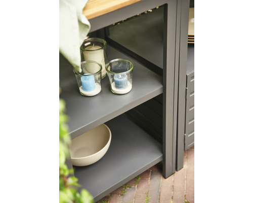 Buitenkeuken hoekmeubel Sierra Siena Garden, 56x56x141 cm antraciet