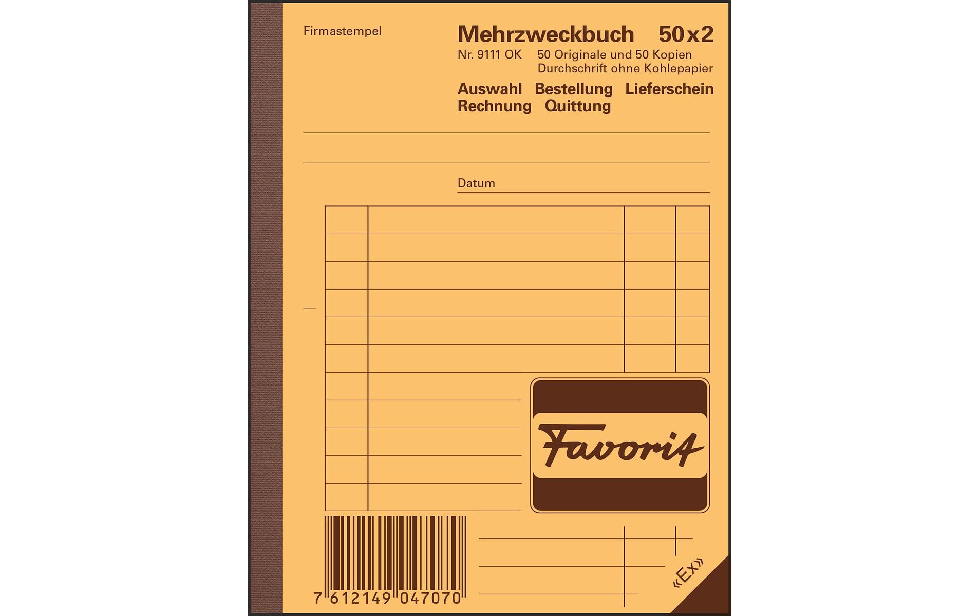 Durchschreibeblock 113 x 144 mm Mehrzweckbuch, 50 x 2 BlattMehrzweckbuch Universal
