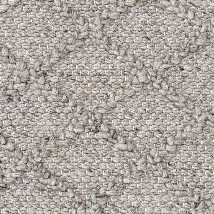 Wol gevlochten vloerkleed - Knit Grijs | Top kwaliteit