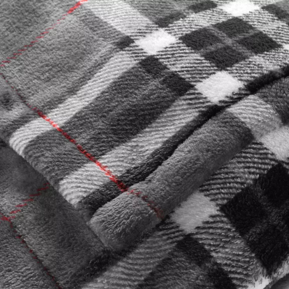 Plaid polaire avec poche (125 x 150 cm) Scottish Gris