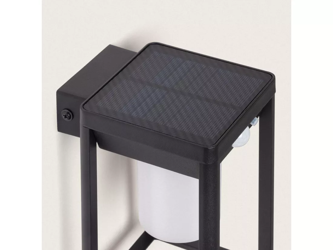 Applique Murale Extérieur Solaire LED 2.5W Aluminium avec Détecteur de Mouvement Devah Noir