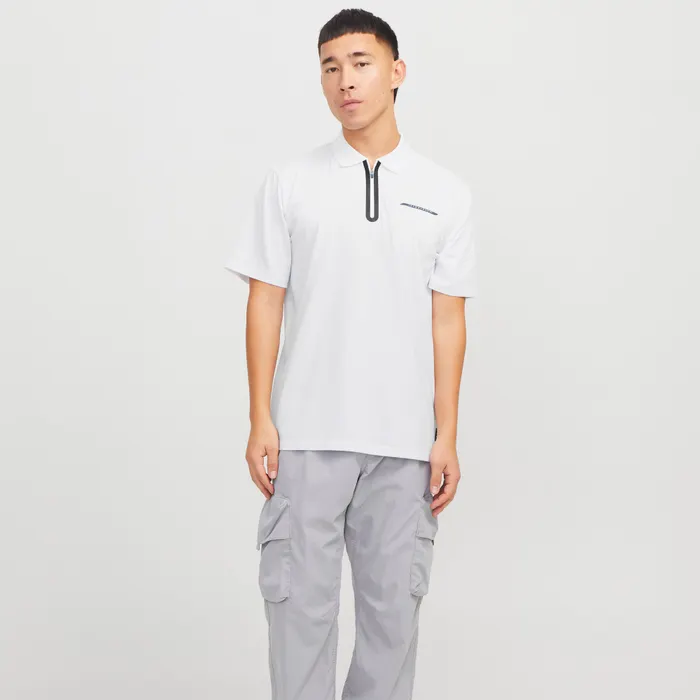Jack & Jones Core Fusion Pique Zip Polo Heren