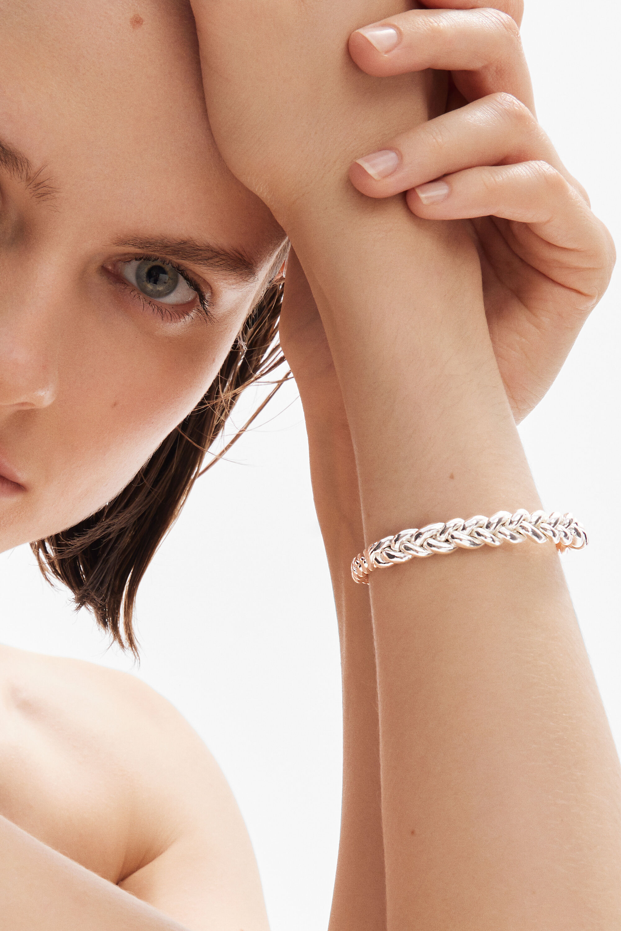 Brazalete baño plata Zalio