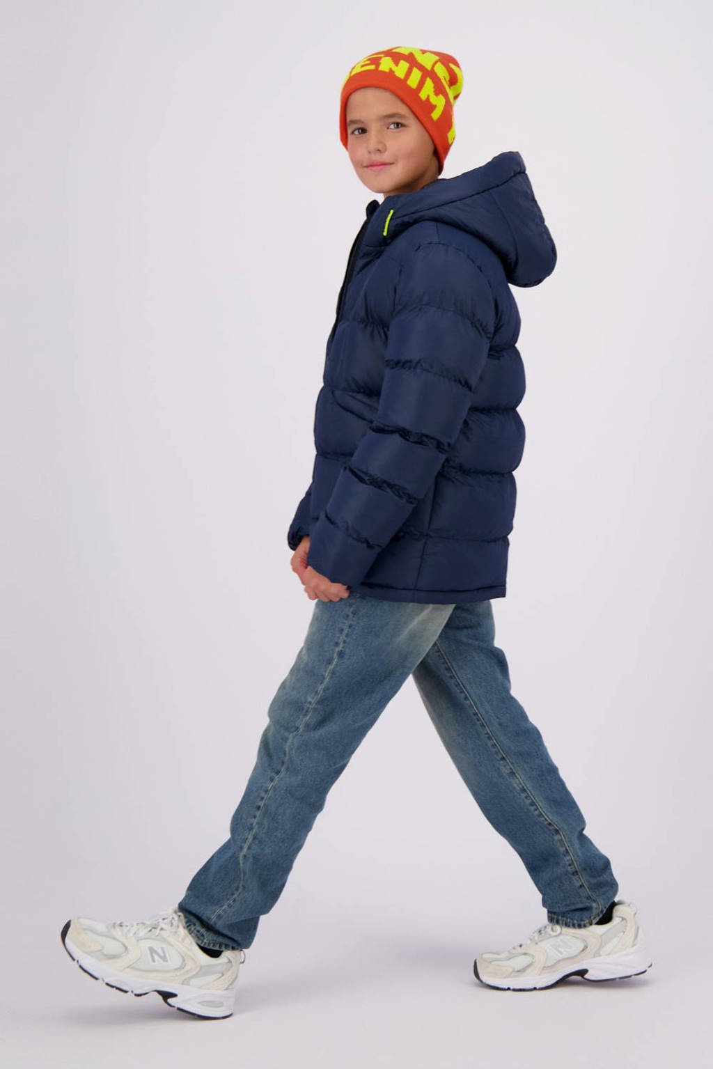 Vingino gewatteerde winterjas Targed donkerblauw