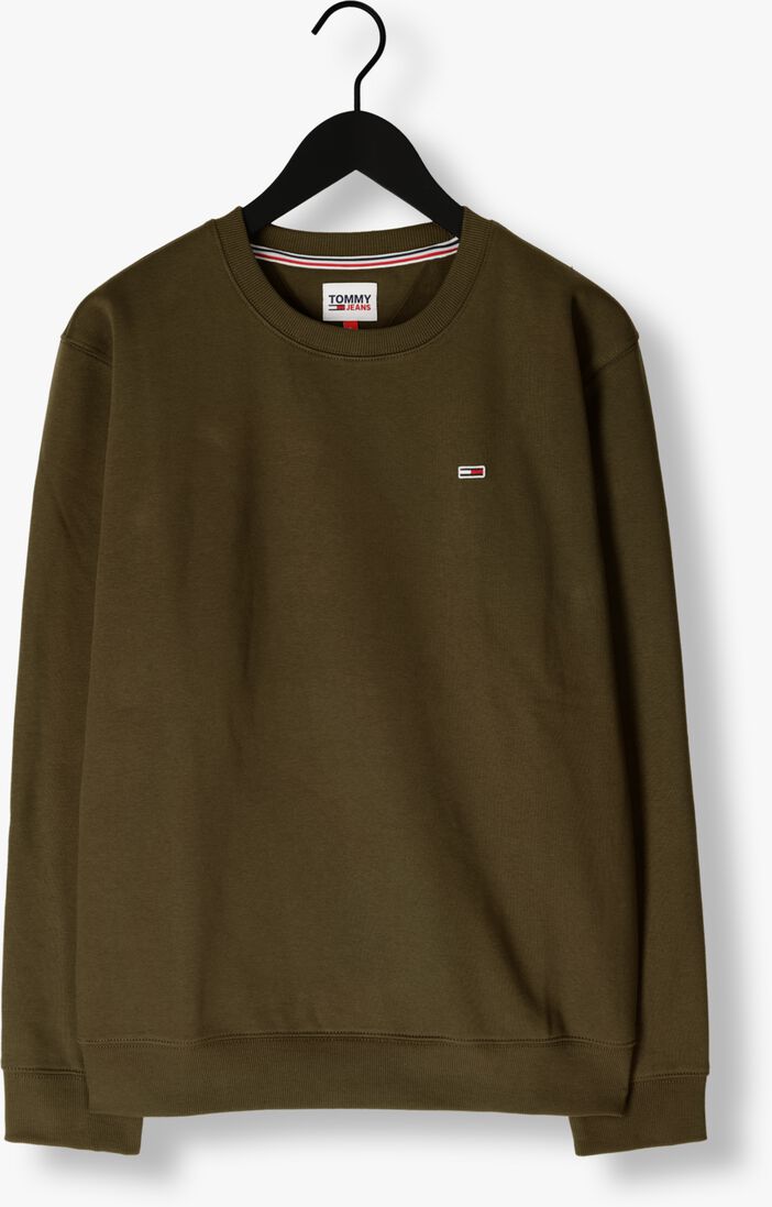 TOMMY JEANS groene tommy jeans sweater tjm regular fleece c neck